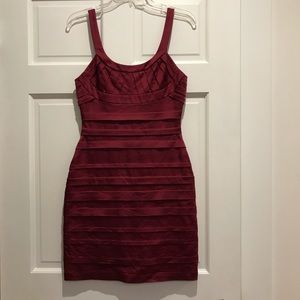 BCBG MAX AZRIA WINE COLORED bandage DRESS size 4